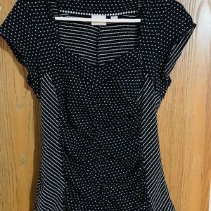 Anthropologie Postage Polka-Dot Blouse